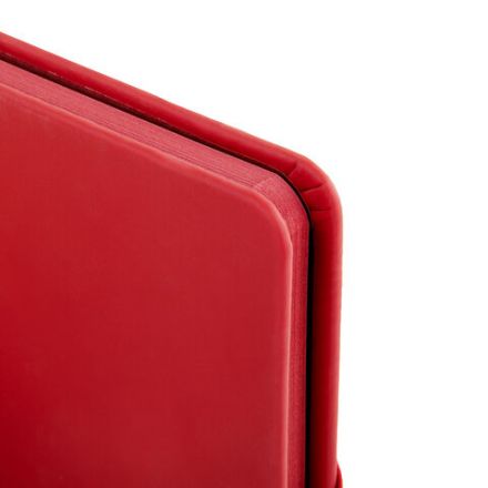 Блокнот А5 (148х218 мм), BRAUBERG "DUO", под кожу с резинкой 80 л., клетка, красный/бирюзовый, 113431