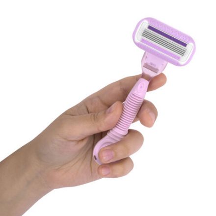 Бритвенный станок многоразовый женский, 4 лезвия, 2 кассеты, плавающая головка, X-ONE, 700018