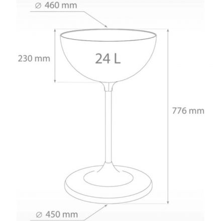 Накопитель для торгового зала EVR_Дисплей UNIBOWL 24 л 650101