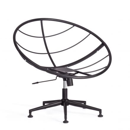 Кресло CLOUDE рогожка/металл, 97х98х90-96см, серо-бежевый, 3M 16/2