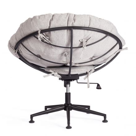 Кресло CLOUDE рогожка/металл, 97х98х90-96см, серо-бежевый, 3M 16/2