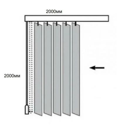 Жалюзи VD_0MX Вертикальные тканевые  СКРИН 200x200 бежевый