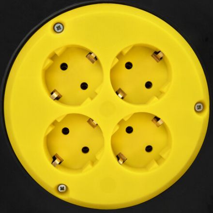 Удлинитель на катушке РБК16-270-005, 4 розетки с заземлением, 50 м, 3х1,5 мм, 3500 Вт, 2395