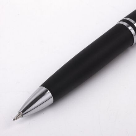 Набор ручек подарочных BRAUBERG Duetto, СИНИЕ, 2 шт.: шариковая, перьевая, черный с хромированными деталями, 143478