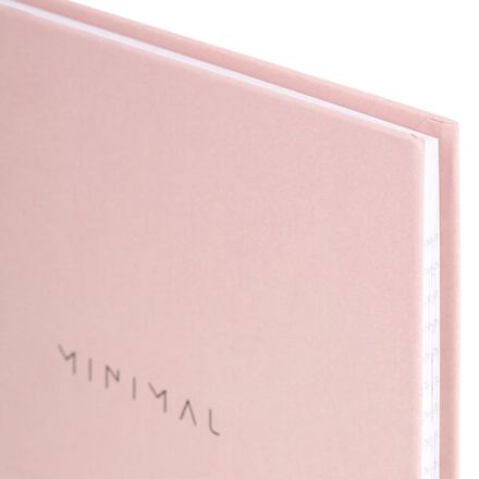 Блокнот А5 134х206 мм, 80 л., твёрдый, клетка, BRAUBERG "Minimal", розовый, 116441