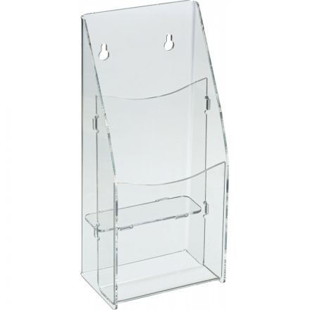 Подставка Комус универсальная для рекламных материалов 1/3 А4 2 отделения