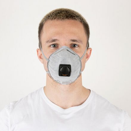 Респиратор с клапаном и угольным фильтром, КОМПЛЕКТ 10 шт., полумаска фильтрующая, формованный, FFP2, JM-8626