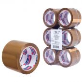 Клейкая лента упаковочная 75мм х 66м 47мкм коричневая Россия 6 шт/уп