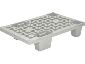 Паллет 600х400х130 (перфорированный на ножках) серый Паллет 600х400х130 (перфорированный на ножках) серый