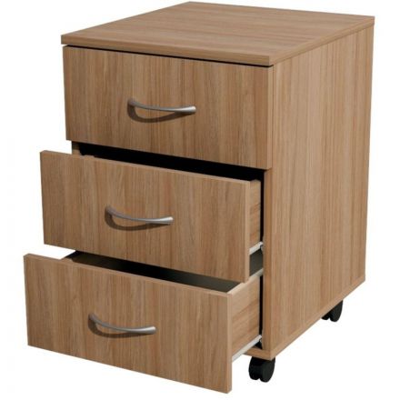 Тумба подкатная WELL 3 ящ. размер: 595х400х445мм Дуб Урбан Янтарный К006PW