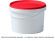 Ведро 2,75л. круглое, с ручкой пластик, с белой крышкой  белый