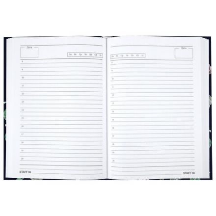 Ежедневник недатированный А5 (145х215 мм), ламинированная обложка с фольгой, 128 л., STAFF, "Flowers", 113521 Ежедневник недатированный А5 (145х215 мм), ламинированная обложка с фольгой, 128 л., STAFF, "Flowers", 113521