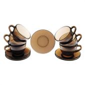 Набор чайный на 6 персон, 6 чашек объемом 200 мл и 6 блюдец, "Simply Eclipse", LUMINARC, J1261