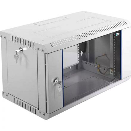 Шкаф настенный телеком. ЦМО разб. 6U (600х350) дверь стекло (ШРН-Э-6.350)