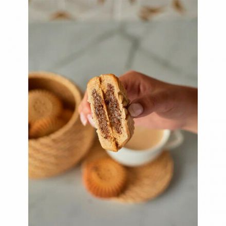 Печенье песочное DR.FINIK "Солнышко" с начинкой из финика и изюма, БЕЗ САХАРА, 700 г