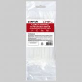 Стяжка (хомут) нейлоновая сверхпрочная POWER LOCK, 2,5х150 мм, КОМПЛЕКТ 100 шт., белая, SONNEN, 607919 Стяжка (хомут) нейлоновая сверхпрочная POWER LOCK, 2,5х150 мм, КОМПЛЕКТ 100 шт., белая, SONNEN, 607919
