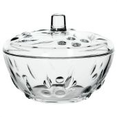 Сахарница, с крышкой, диаметр 140 мм, фактурное стекло, PASABAHCE "ПЕРЛА", фирменная подарочная упаковка, 97236