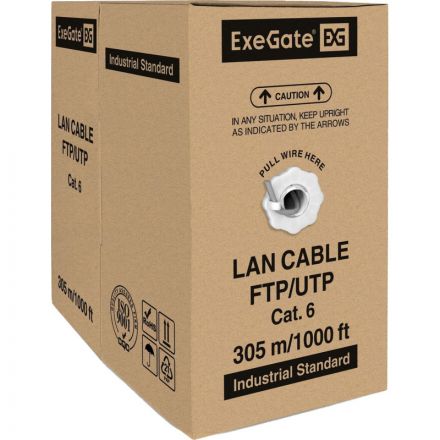 Кабель ExeGateUTP4-C6-CU-S23-IN-PVC-GY-305-FLUKE UTP