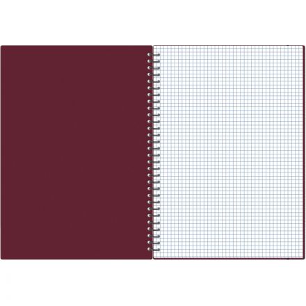 Бизнес-тетрадь А4 120л Attache гребень клетка пластик бордов с тиснен