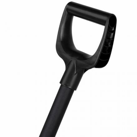 Лопата снеговая 60х28 см "СКРЕПЕРОК" ребра жесткости, алюминиевая планка, черенок с V-образной ручкой, ГРАНДМАСТЕР, 700333