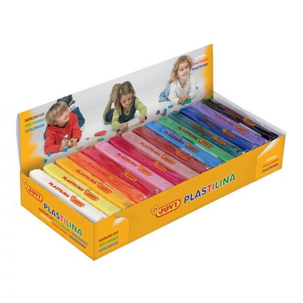 Пластилин растительный JOVI, 15 цветов ассорти, 150г, дисплей, картон