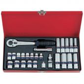 Набор  головок с принадлеж.3/8, шестигр.,7-19мм,26предм.KING TONY