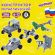 Конструктор металлический ЮНЛАНДИЯ "Для уроков труда №1", развивающий, 206 элементов, 104679