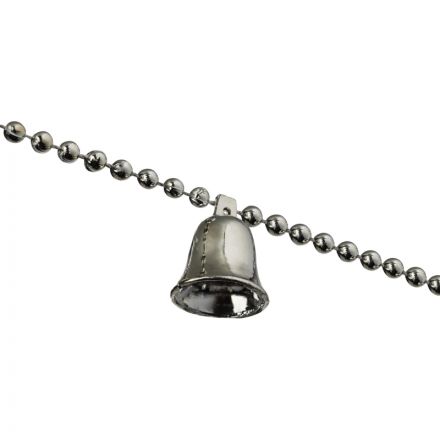 Бусы новогодние  на елку серебряные  Колокольчики , НУ-6742