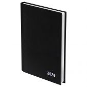 Ежедневник датированный 2026г., А5, 168л., бумвинил, BG, черный