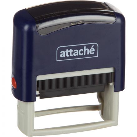 Штамп самонаборный Attache 1-4 стр. 48х18 синий 8052