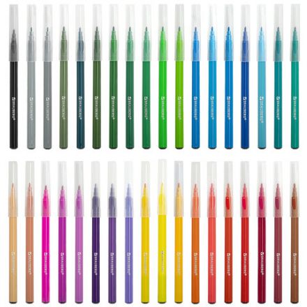 Фломастеры BRAUBERG PREMIUM, 36 цветов, КЛАССИЧЕСКИЕ, вентилируемый колпачок, ПВХ-упаковка, 152505