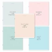 Тетрадь А5, 48 л., BRAUBERG, скоба, клетка, матовая ламинация, "Однотонный_Пастель", (микс в спайке), 405335