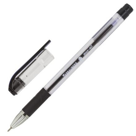 Ручки шариковые масляные BRAUBERG, НАБОР 4 шт., АССОРТИ, "Max-Oil", узел 0,7 мм, линия письма 0,35 мм, 142146