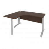 Riva Metal-L Стол криволинейный левый ПЛ.СА-3 (L) Венге/Тёмно-серый металл 1400*1200*750