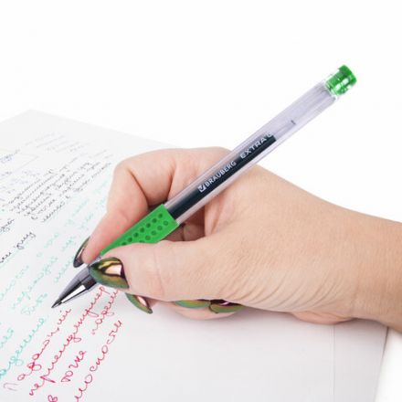 Ручка гелевая с грипом BRAUBERG "EXTRA GT", ЗЕЛЕНАЯ, стандартный узел 0,5 мм, линия 0,35 мм, 143922 Ручка гелевая с грипом BRAUBERG "EXTRA GT", ЗЕЛЕНАЯ, стандартный узел 0,5 мм, линия 0,35 мм, 143922