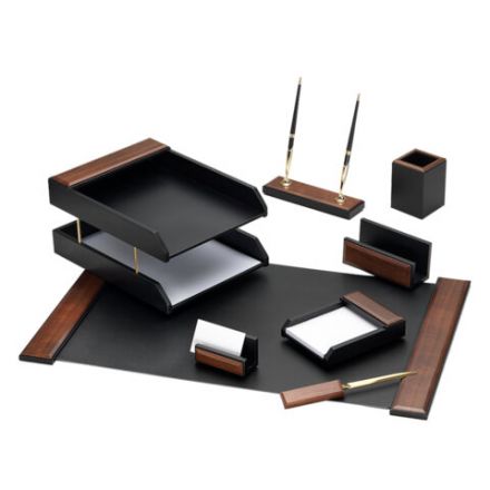 Набор настольный GALANT "Sirius" из дерева, 8 предметов, цвет "орех/чёрный", 238161 Набор настольный GALANT "Sirius" из дерева, 8 предметов, цвет "орех/чёрный", 238161