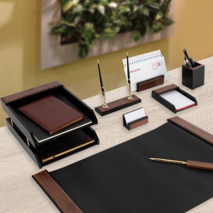 Набор настольный GALANT "Sirius" из дерева, 8 предметов, цвет "орех/чёрный", 238161 Набор настольный GALANT "Sirius" из дерева, 8 предметов, цвет "орех/чёрный", 238161