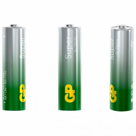 Батарейки КОМПЛЕКТ 4 шт., GP Super G-Tech, AA (LR6, 15А), алкалиновые, пальчиковые, блистер, 15A-2CR4