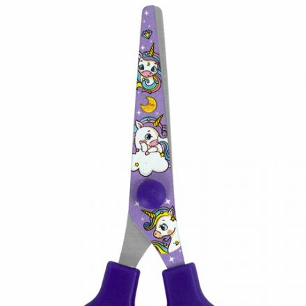 Ножницы 130 мм сиреневые, с цветной печатью "Единороги", закругленные, BRAUBERG KIDS, 238350 Ножницы 130 мм сиреневые, с цветной печатью "Единороги", закругленные, BRAUBERG KIDS, 238350