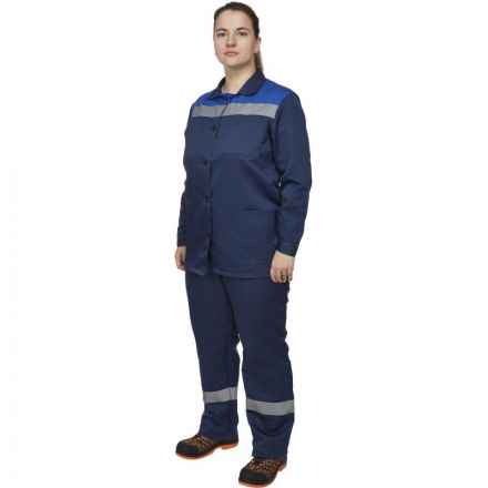 Костюм рабочий летний жен. л16-КПК с СОП син/вас (р.56-58) 158-164