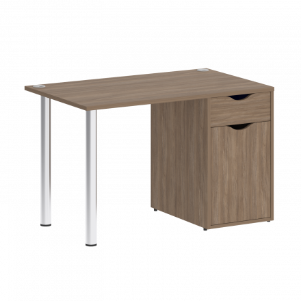 Home Office Стол письменный VR.SP-3-118.1 Дуб аризона/Хром опоры 1180*720*750