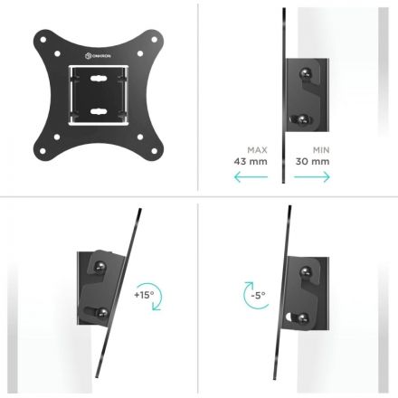 Кронштейн Onkron для телевизора 10-32 наклонный, черный SN31 Наклонные