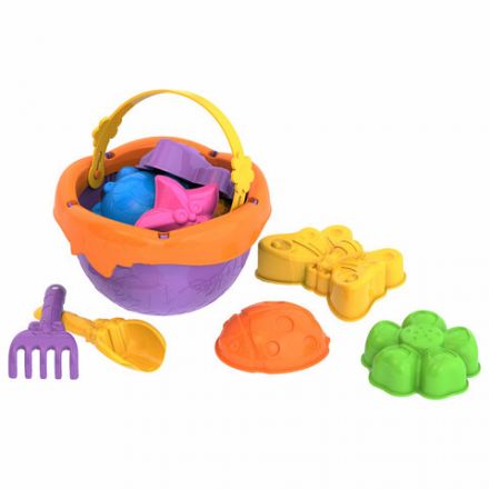 Набор для игр в песке: ведерко, совочек, грабельки, 7 формочек "Ассорти", НОРДПЛАСТ, 431697 Набор для игр в песке: ведерко, совочек, грабельки, 7 формочек "Ассорти", НОРДПЛАСТ, 431697