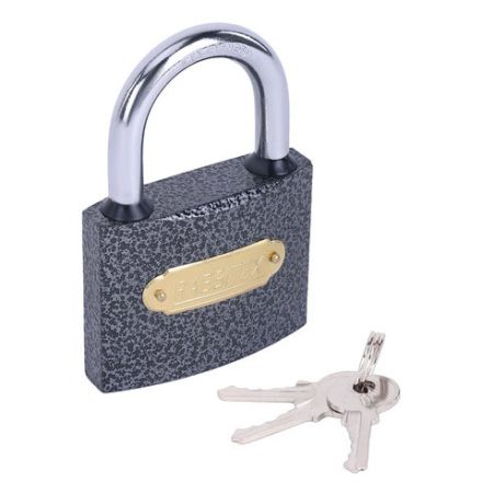 Замок навесной чугунный "Влагонепроницаемый", ширина 75 мм, полимерное покрытие, английский, 3 ключа, RABBITEX (РАББИТЕКС), 671299