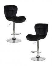 Набор 2 шт Стул барный DOBRIN BARNY, черный велюр (MJ9-101)