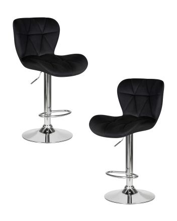 Набор 2 шт Стул барный DOBRIN BARNY, черный велюр (MJ9-101) Набор 2 шт Стул барный DOBRIN BARNY, черный велюр (MJ9-101)