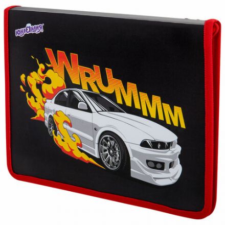 Папка для труда на молнии ЮНЛАНДИЯ А4, 1 отделение, откидная планка, органайзер, "Wrum", 272225 Папка для труда на молнии ЮНЛАНДИЯ А4, 1 отделение, откидная планка, органайзер, "Wrum", 272225