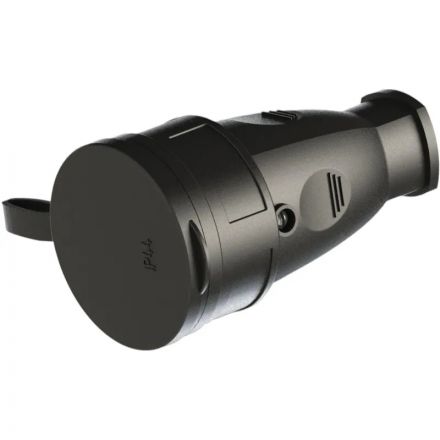 Розетка переносная РА16-005, каучук, черная, 16А, IP44, 250В, УХЛ3 