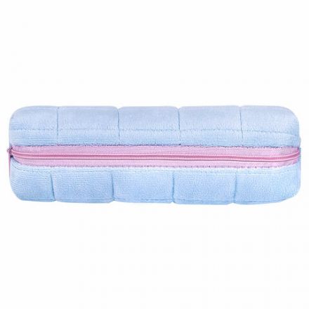 Пенал BRAUBERG, мех, 21х6х6 см, голубой/розовый, 272279