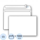 Конверт Ecopost С5 80 г/кв.м белый стрип (1000 штук в упаковке)